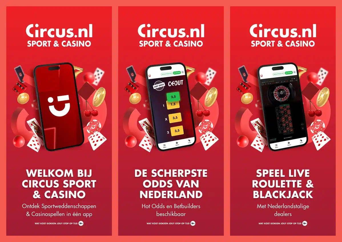 Officiële Nederlandse app-afbeeldingen van Circus.nl